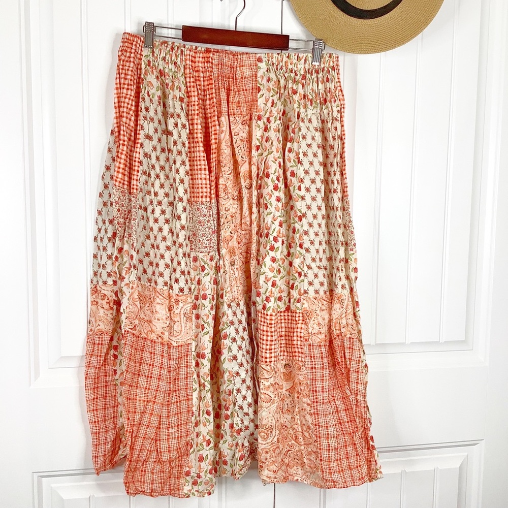 Patchwork Flowy Skirt